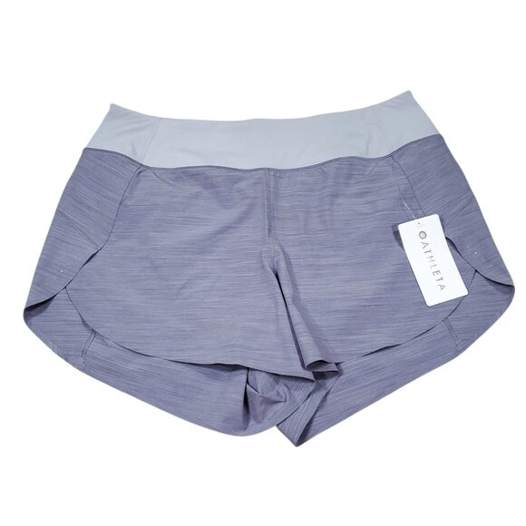 Athleta Run With It Textured 3.5” Shorts Purple Space Dye Athletic Lined Plus 1X - Picture 2 of 7